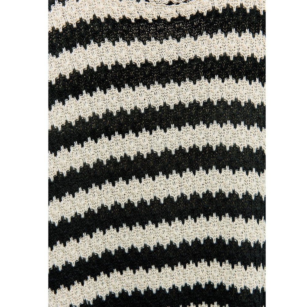 Zara STRIPED RUSTIC DRESS - Picture 6 of 7